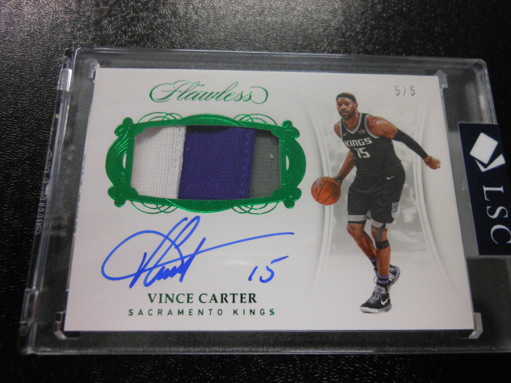 人気SALE，正規品 2018-19 FLAWLESS 2017 Flawless Extras Green 5/5 Patch Auto Vince Carter - Sacramento Kings 3色(その他)｜売買されたオークション情報、yahooの商品情報をアーカイブ公開 - オークファン その他