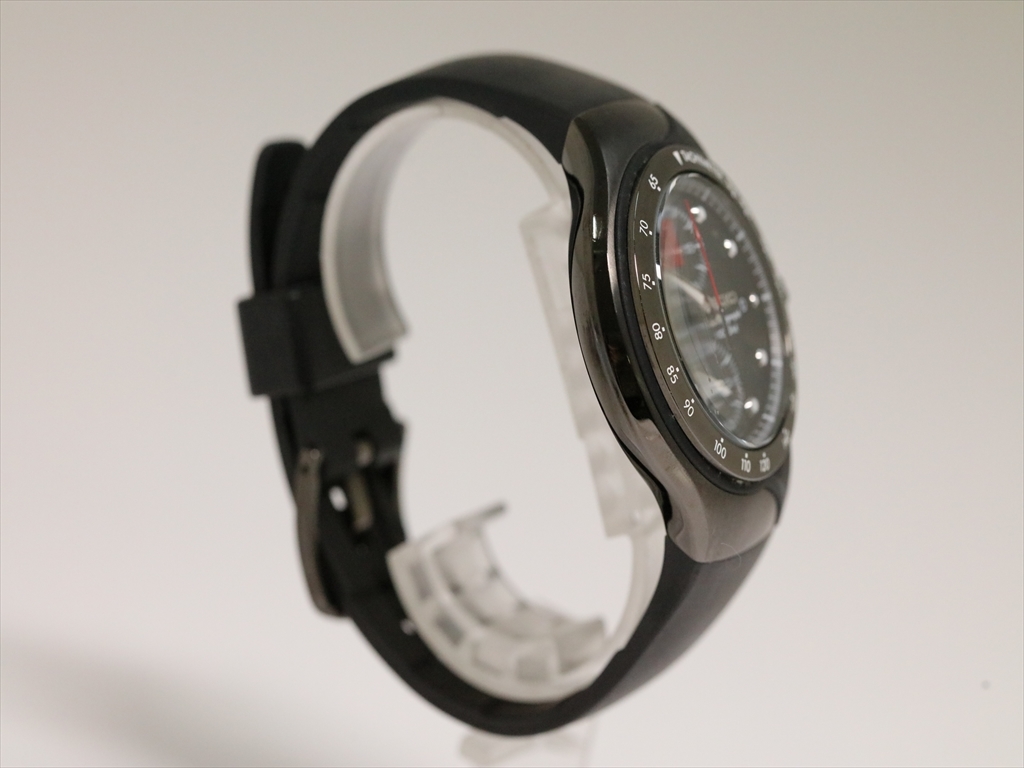 1円☆稼働【SEIKO/セイコー】7T62-0KA0 クロノグラフ 100M 黒 純正 