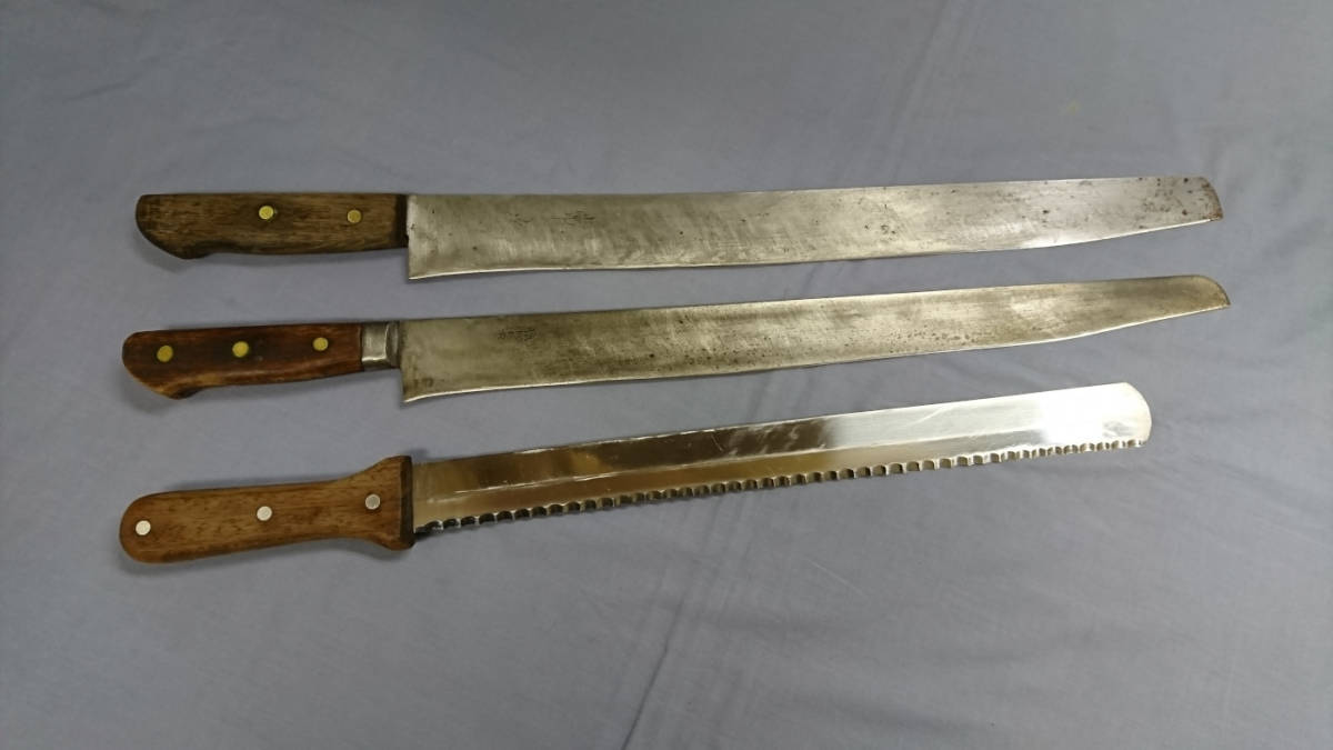 限定SALE，新作登場 〇 ケーキナイフ カステラ包丁 パン切りナイフ ケーキ包丁 特殊包丁 洋包丁 パン切り包丁 〇 まとめて3丁 品(その他)｜売買されたオークション情報、yahooの商品情報をアーカイブ公開 - オー 包丁