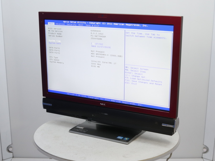 NEC PC-VW770HS6R VALUESTAR VW770/H Core i7 2670QM 2.20GHz 8GB 2.0