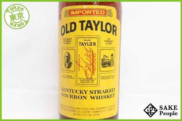 ◇注目! オールドテイラー6年 750ml 43% 旧ボトル バーボン