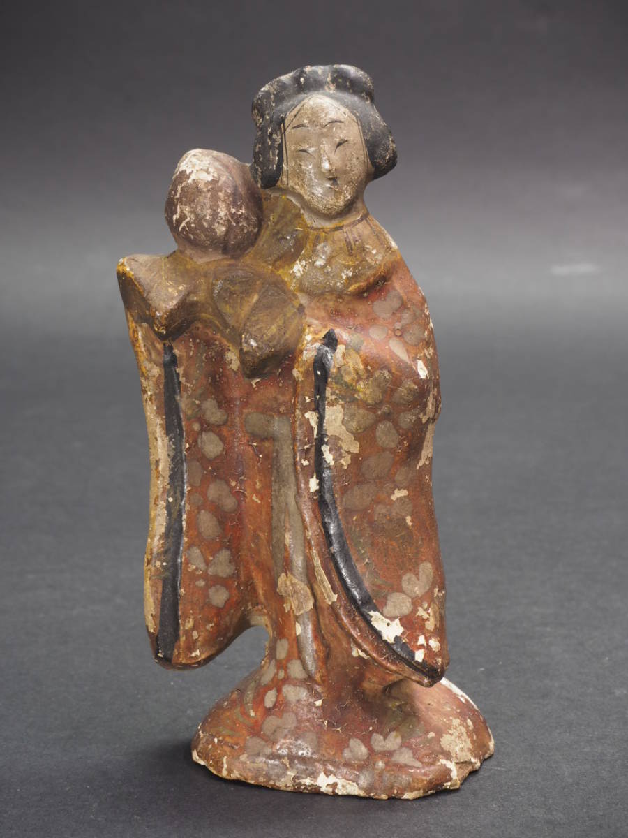 陶器 の 根付 「お猿の三番叟」からくり 首 舌が動く 江戸時代 陶器 の