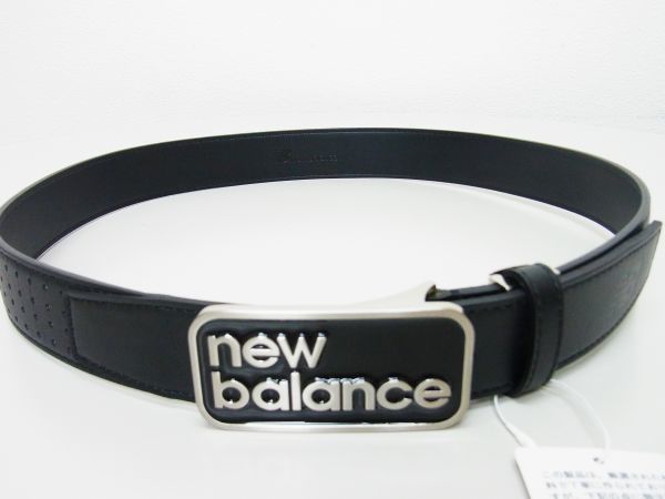 1円★正規★new balance ニューバランス★スクエアロゴバックルパンチングベルト【012-7182001】ブラック黒【本物保証】店頭完売★入手困難_2