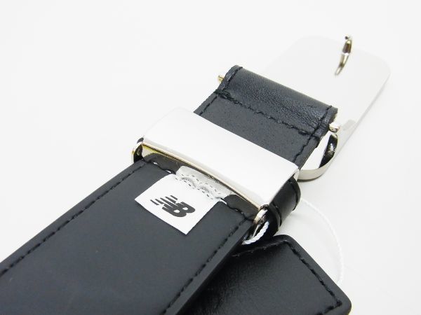 1円★正規★new balance ニューバランス★スクエアロゴバックルパンチングベルト【012-7182001】ブラック黒【本物保証】店頭完売★入手困難_4