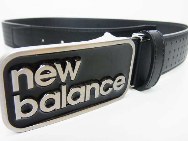 1円★正規★new balance ニューバランス★スクエアロゴバックルパンチングベルト【012-7182001】ブラック黒【本物保証】店頭完売★入手困難_7