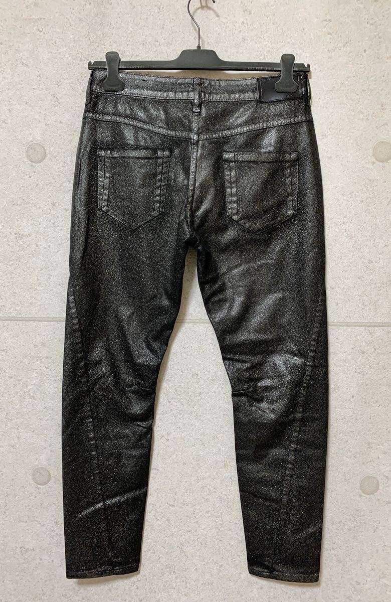 新品 定価4万 ディーゼルブラックゴールド コーティングデニム DIESEL