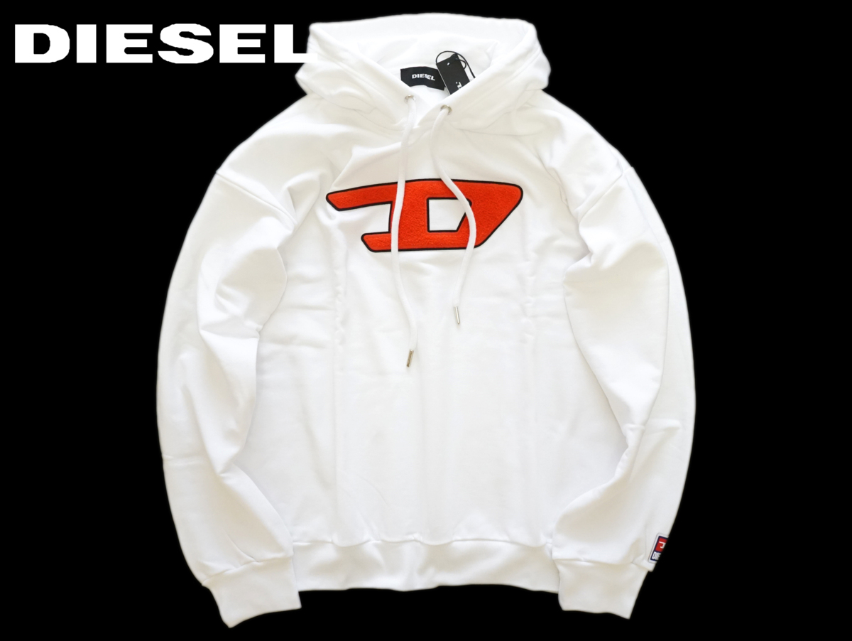 19-20AW◇新作◇ディーゼル◇今季HOT“ 白 “ スウェット パーカー◇L 