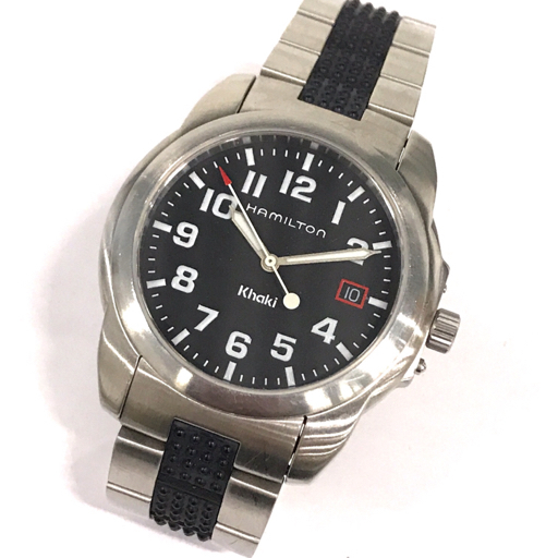ハミルトン Khaki カーキ 時計 クォーツ H614110 メタルバンド メンズ