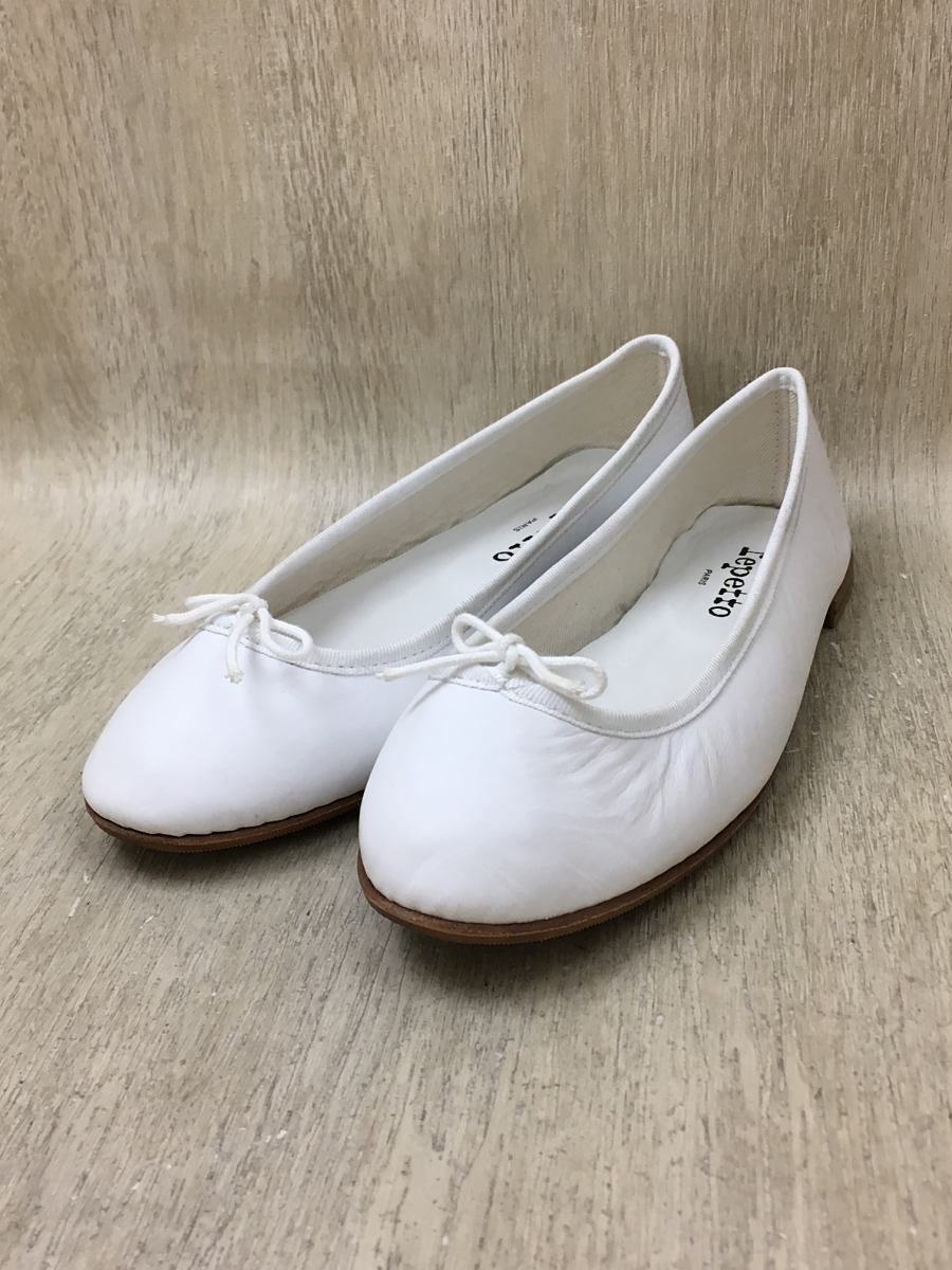 repetto◇シューズ/38/WHT/レザー