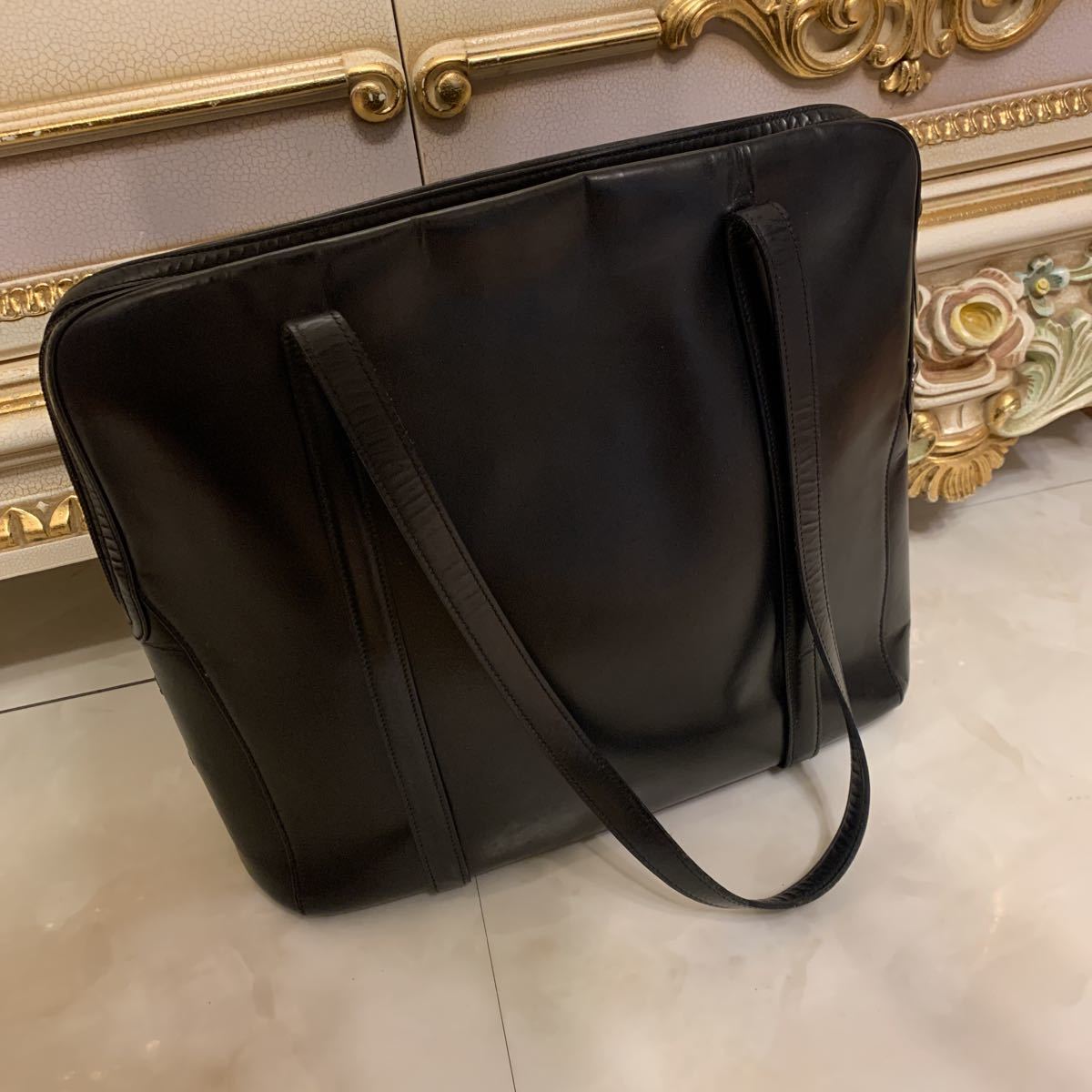 ロエベ LOEWE ビジネスバッグ 美品 アナグラム レザー トートバッグ