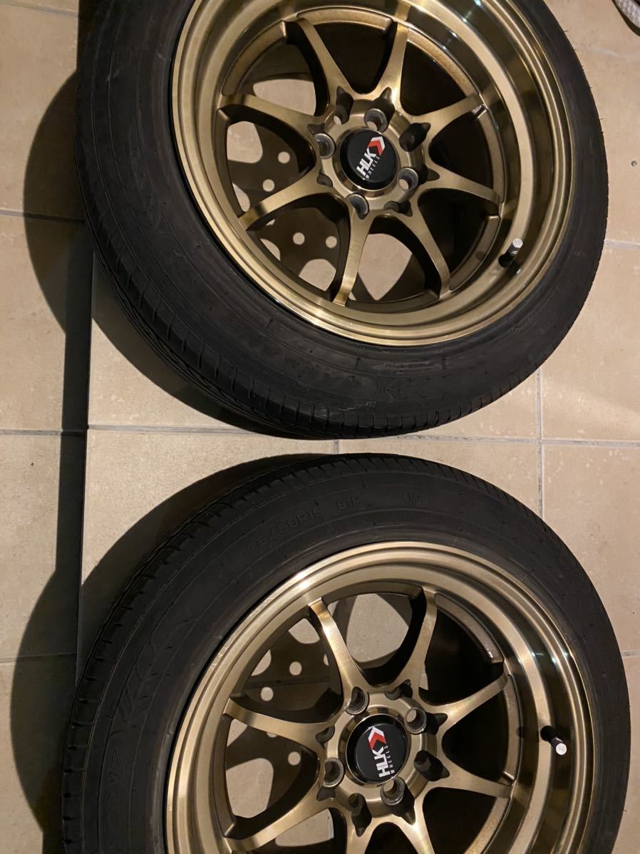 HLK アルミホイール 15インチ 8J +25 ゴールド HLK アルミホイール 15インチ 8J +25 ゴールド