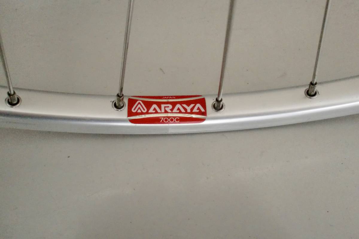 ARAYAリム+105ハブ 700cクリンチャーホイール前後_4