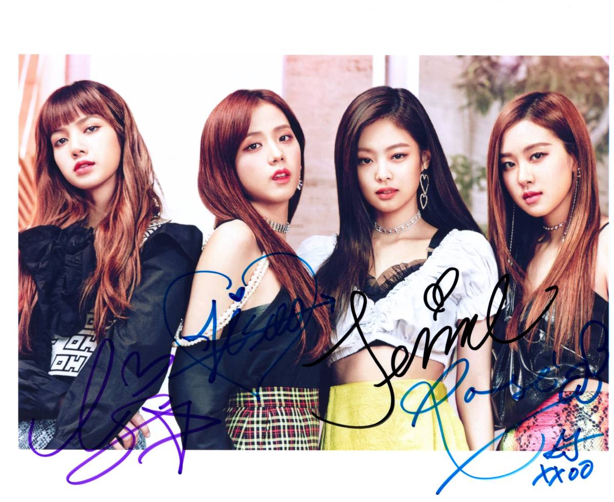 ブラックピンク BLACKPINK メンバー直筆サイン入り写真 証明書付き