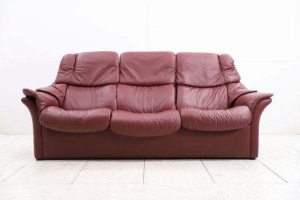 美品 EKORNES「エルドラド」78万 本革 3人掛けリクライニングソファ