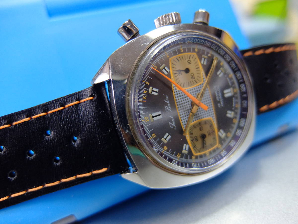 出たとこ勝負 無銘 手巻き クロノグラフ バックナンバー333 バルジュー7733 Paul Buhre Chronograph Valjoux 7733 17jewels Swiss Made アナログ 手巻き 売買されたオークション情報 Yahooの商品情報をアーカイブ公開 オークファン Aucfan Com
