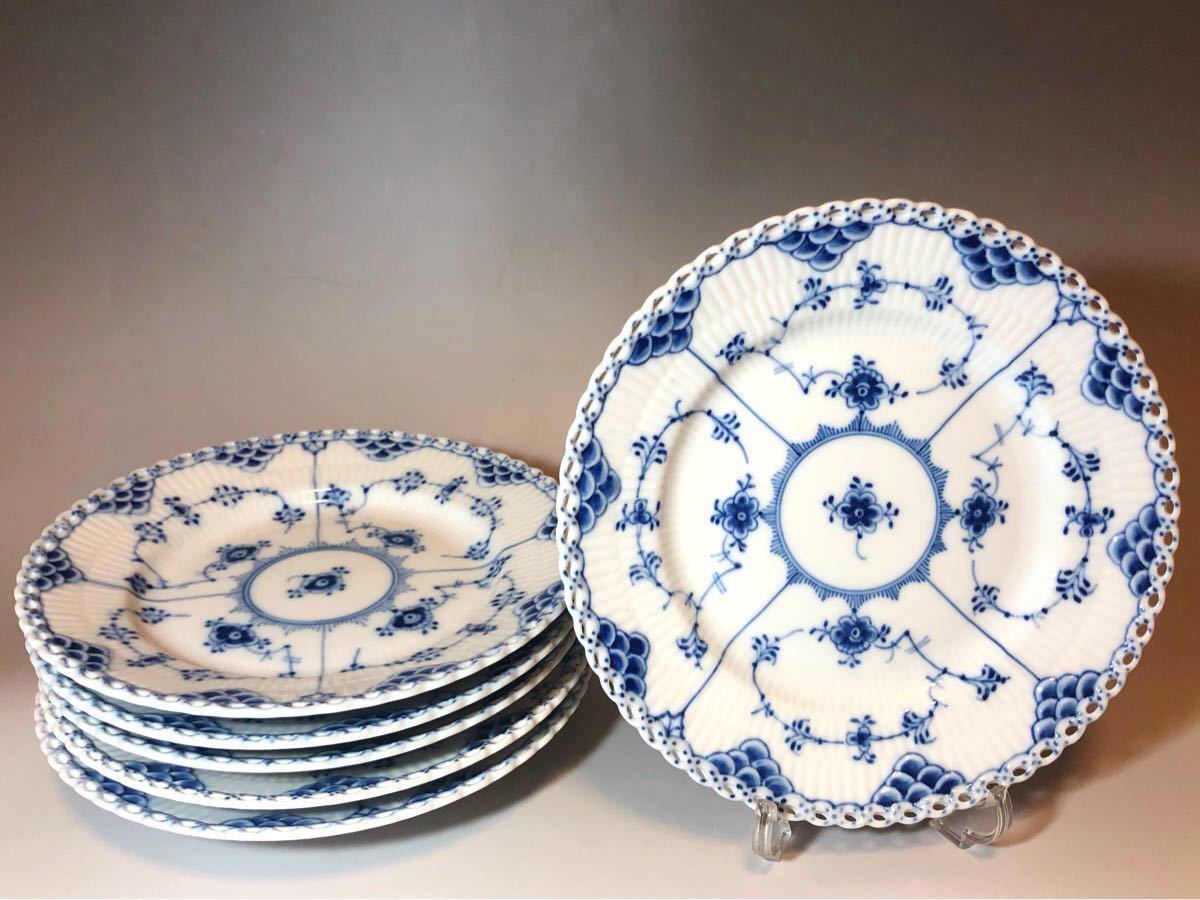 ☆極美品☆ フルレース プレート 6枚 17.5㎝ ロイヤルコペンハーゲン
