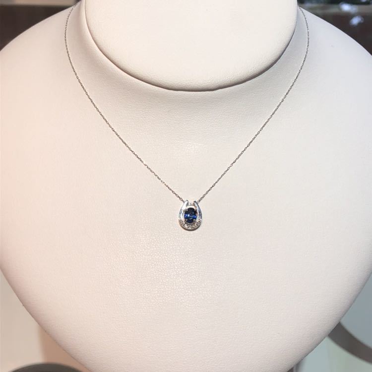 ブルートパーズ ブルーサファイア ペンダントトップ ワイヤージュエリー