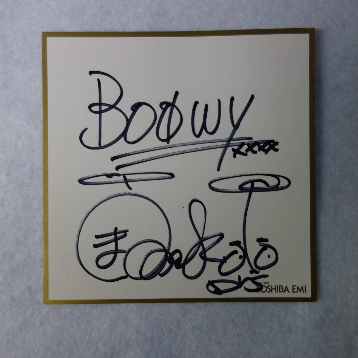 1977BOOWY松井常松直筆サイン色紙 小型サイズ TOSHIBA EMIの入札履歴