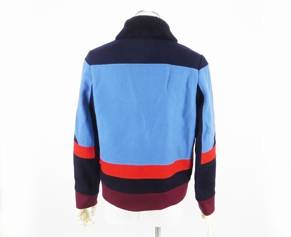 ◆【VALENTINO ヴァレンティノ】ムートン襟 ウールジャケット 46