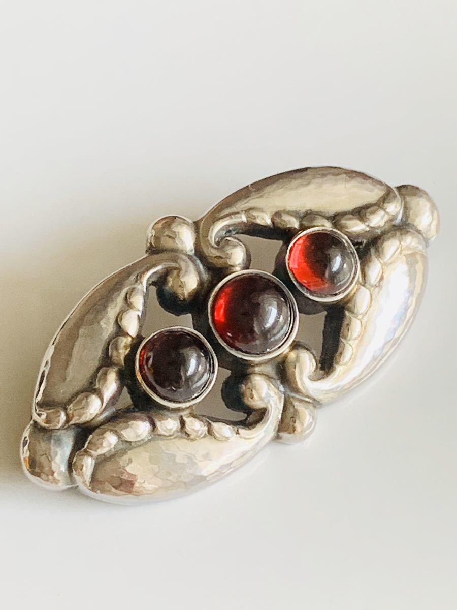 ジョージジェンセン　ガーネットブローチ　C100 ジョージジェンセン ガーネットブローチ C100 GEORG JENSEN ジョージ