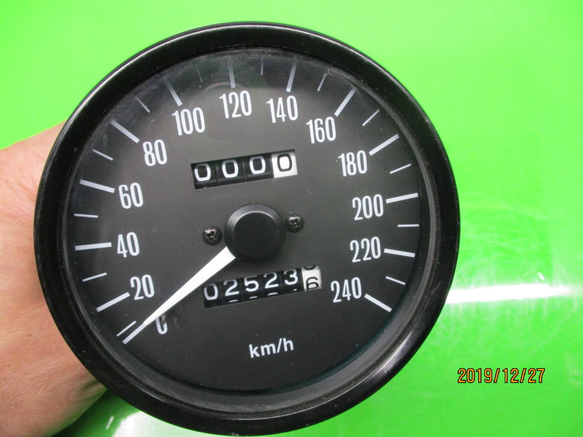 240km/h スピードメーター 2523km カワサキZ1Z2Z750RS/Z750FX-1/Z900F