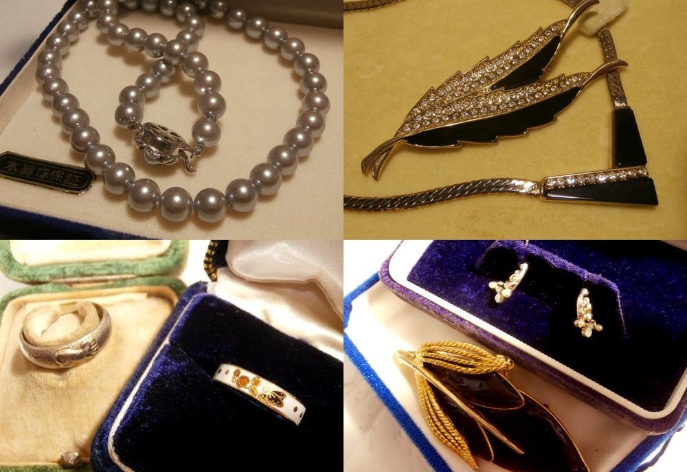 遺品整理 ネックレス リング ブローチアクセサリーまとめ大量セット 