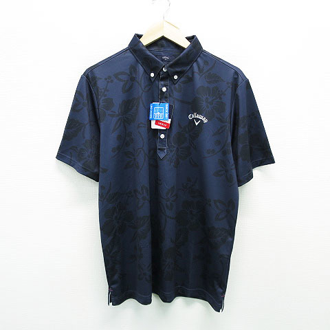 人気定番，正規品 CALLAWAY キャロウェイ 半袖ポロシャツ ハイビスカス柄 ネイビー系 LL 240001316573 メンズ(キャロウェイ)｜売買されたオークション情報、yahooの商品情報をアーカイブ公開 - オークファン シャツ
