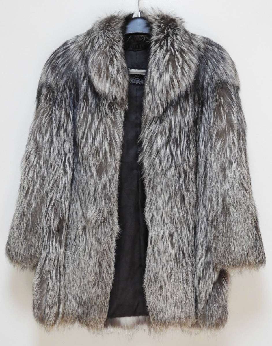 ✨極美品✨エンバ 毛皮 コート 高級 ブルーフォックス リアルファー L 