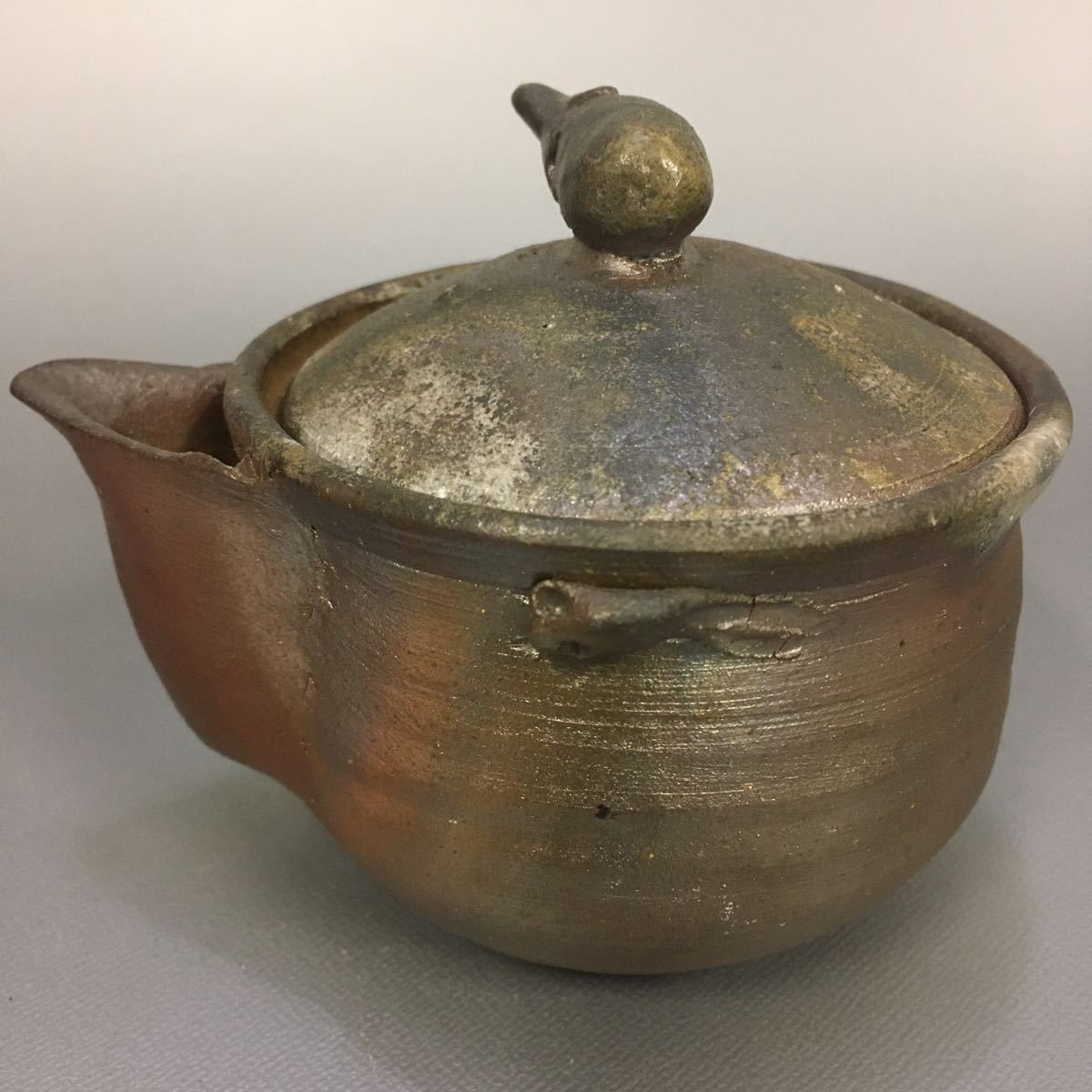 伝統美本山和泉 造 備前燒 煎茶器 摘み 宝瓶 湯冷まし 煎茶道具 急須