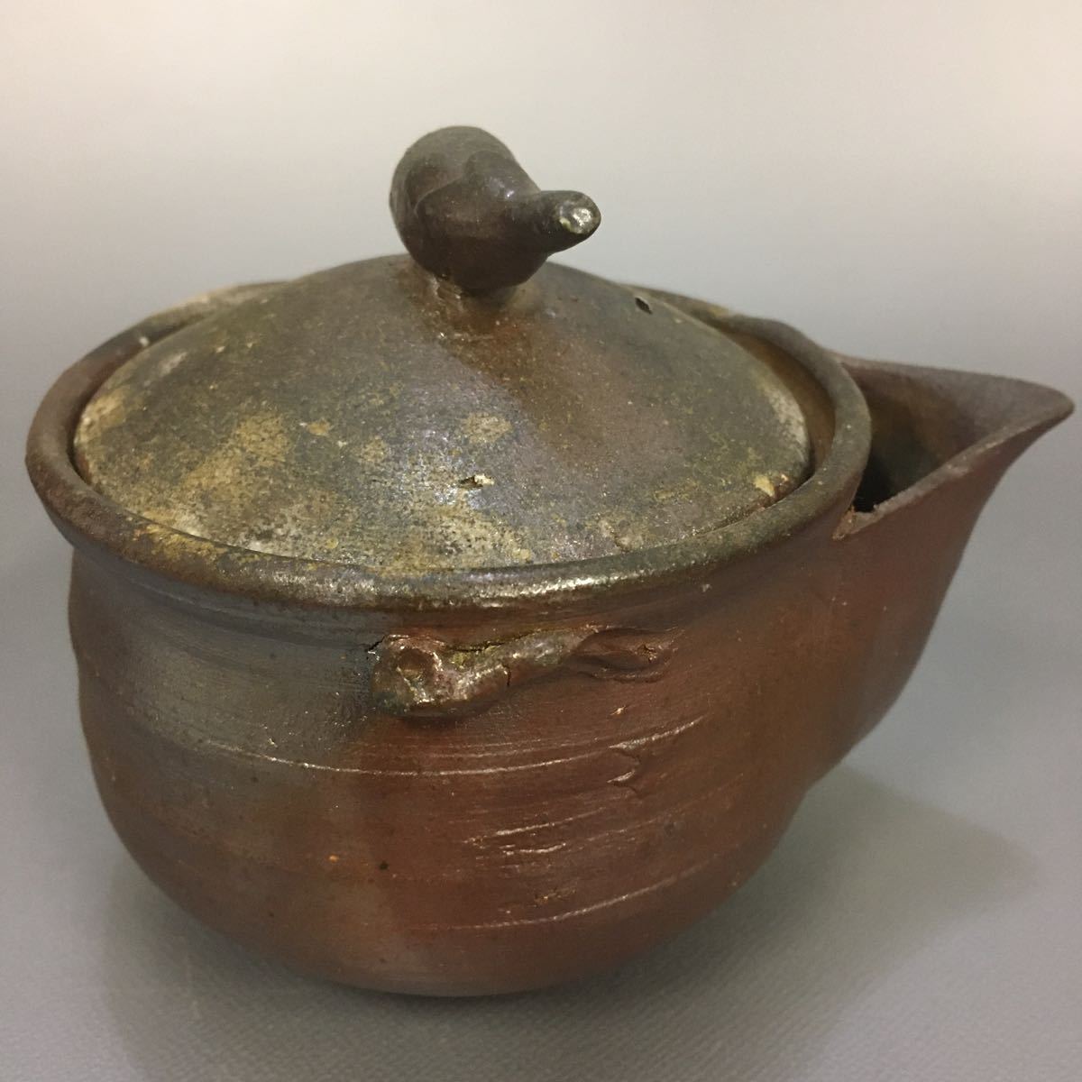 井61）【同梱OK】 備前焼 本山和泉 宝瓶 茄子摘 煎茶道具 急須 未