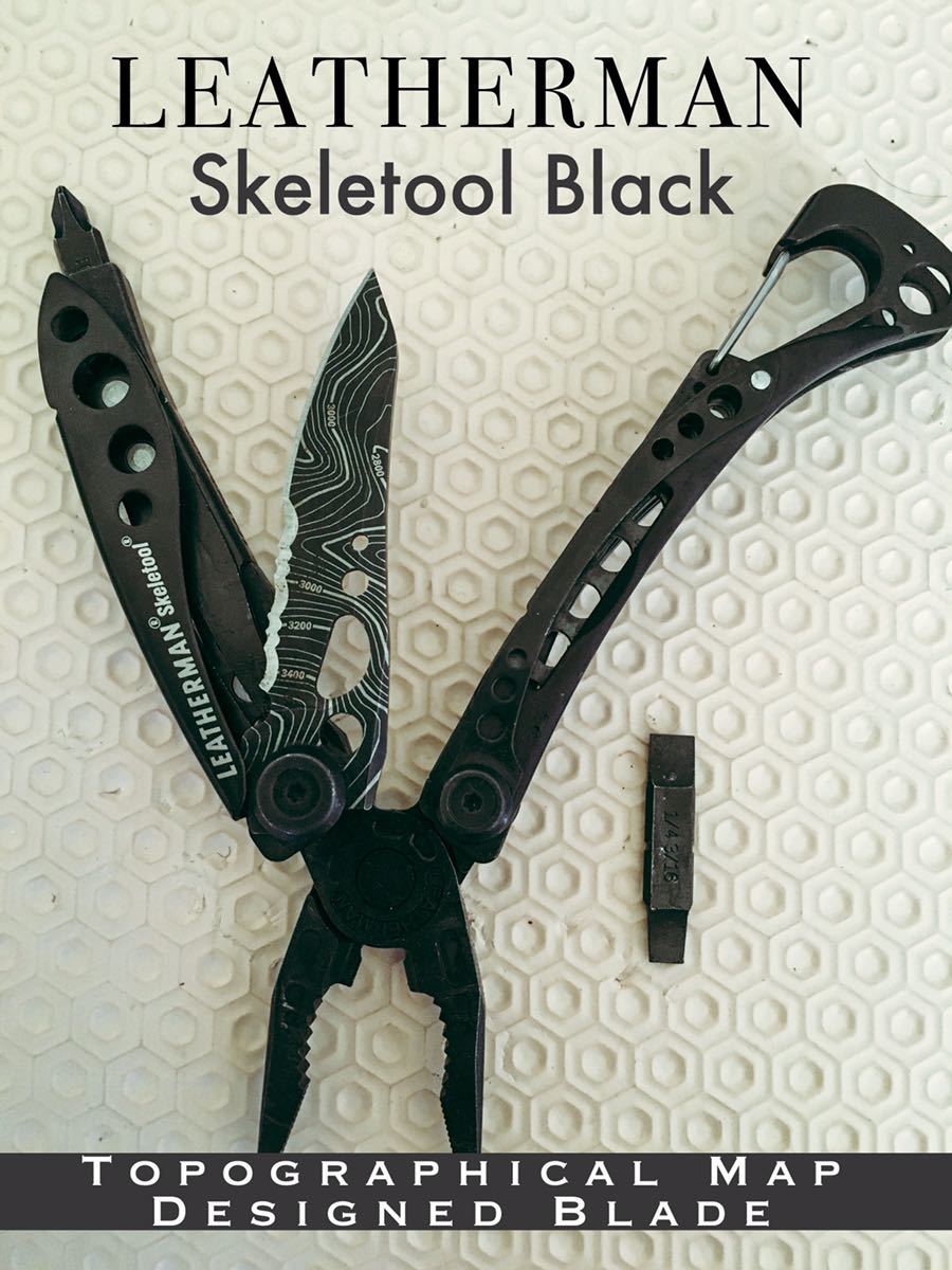低価，定番人気 Leatherman Skeletool Black Topographic Blade レザーマン ツールナイフ マルチツール プライヤー(レザーマン)｜売買されたオークション情報、yahooの商品情報をアーカイブ公開 - オークファン レザーマン