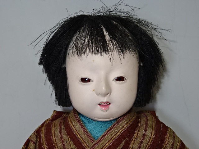 三つ折れ人形 アンティーク 男の子 市松人形 三つ折男子市松人形 幕末