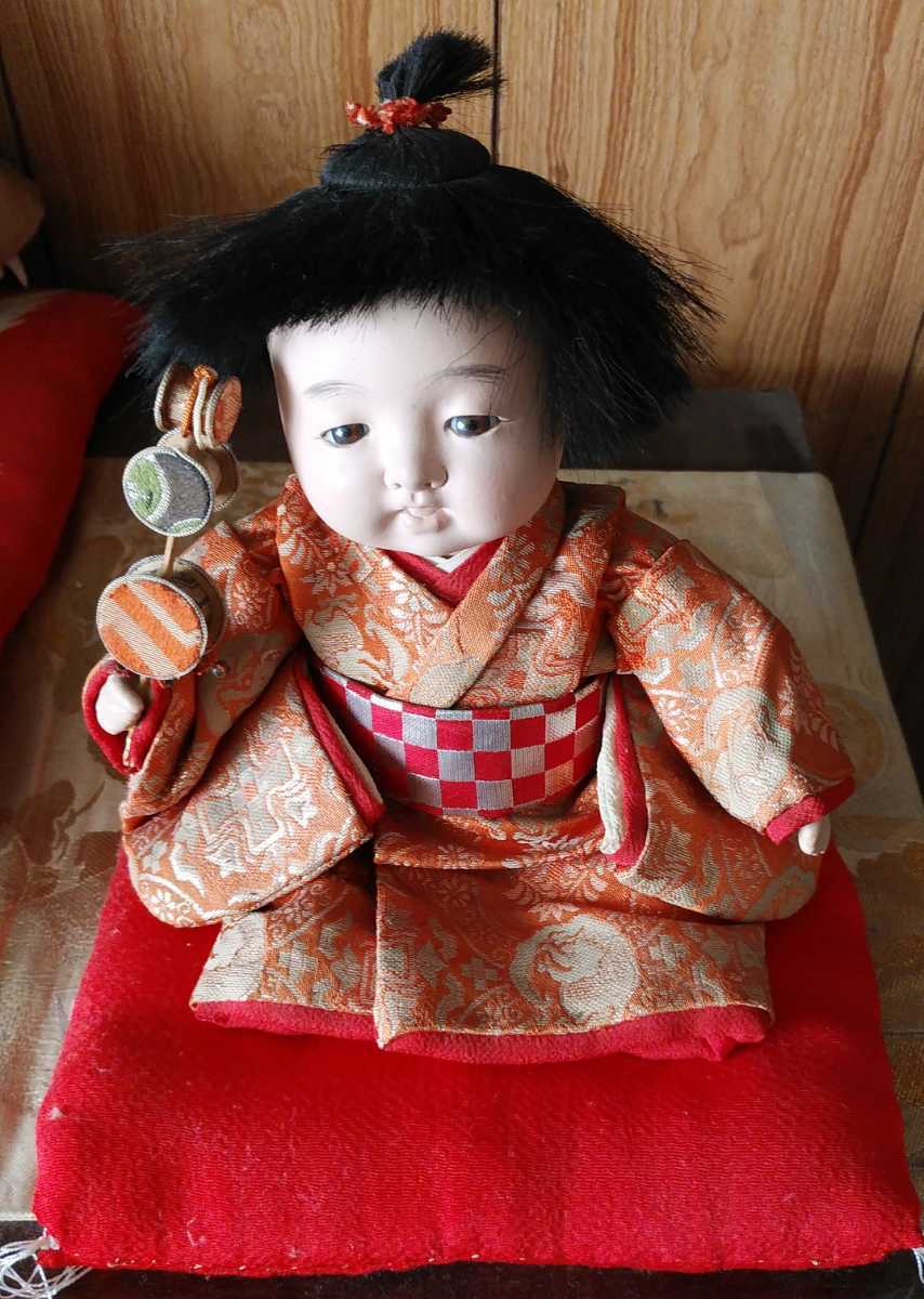 ㈱明治大正昭和初期かも☆市松人形☆着物・女の子・自宅保管品・魔除