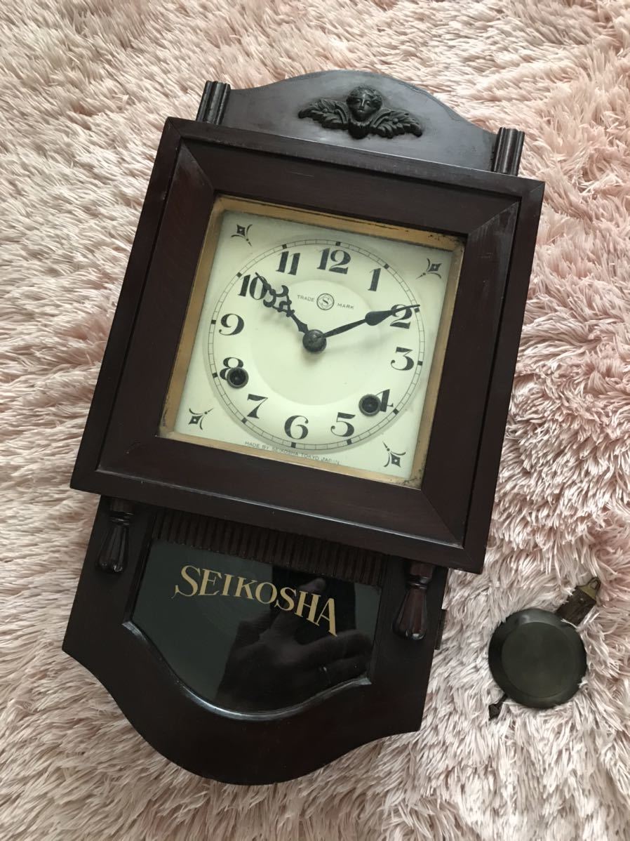 精工舎　振り子時計　昭和レトロ　動作品 振り子時計 精工舎 昭和レトロ 【公式通販】