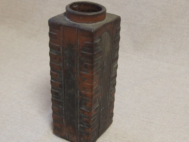 備前焼 作者不明 在銘 花入まとめて角花入 算木 徳利 大徳利 古備前