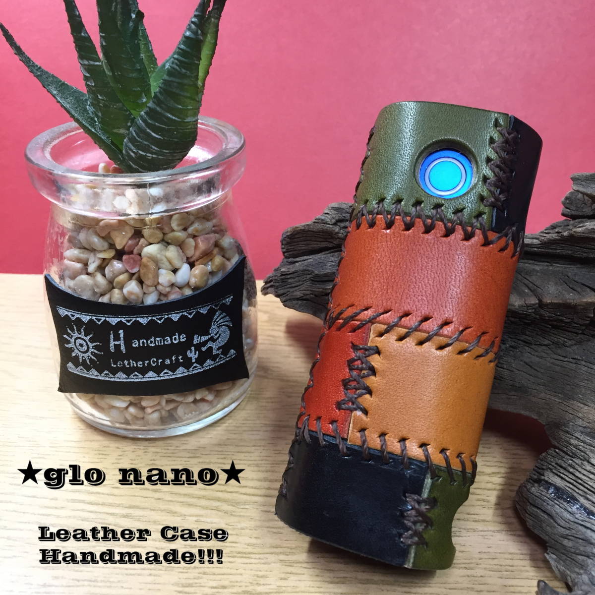 送料無料，100%新品 現品限り 新型 glo nano レザー ケース 栃木レザー：パッチワーク グロー ナノ ヌメ革 本革 ハンドメイド(たばこポーチ)｜売買されたオークション情報、yahooの商品情報をアーカイブ公開 - オー たばこポーチ