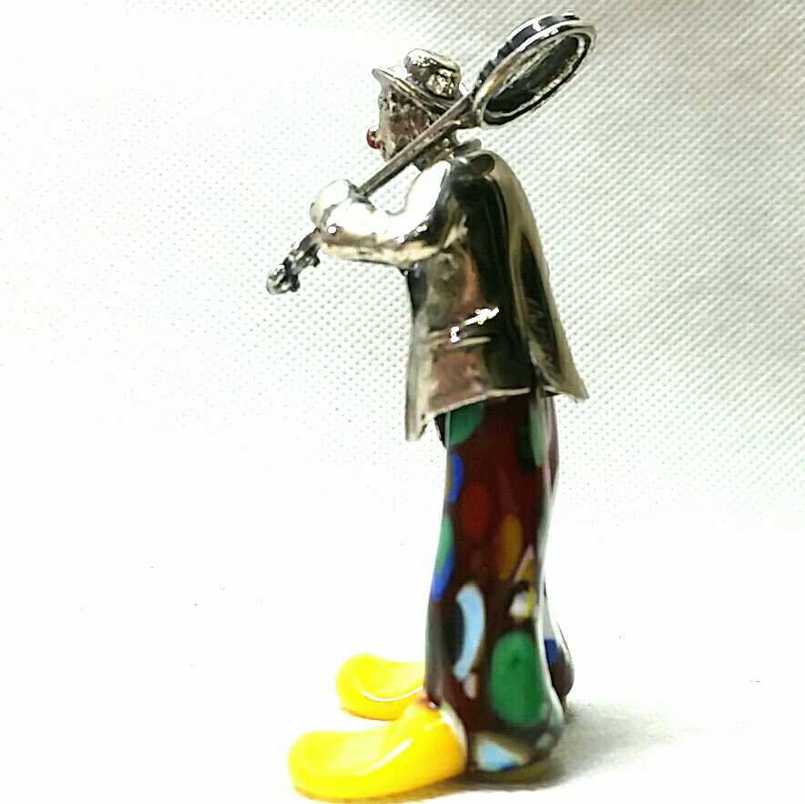 MURANO】☆ムラノ 銀925 細工 ピエロ オブジェ☆ムラーノ 島
