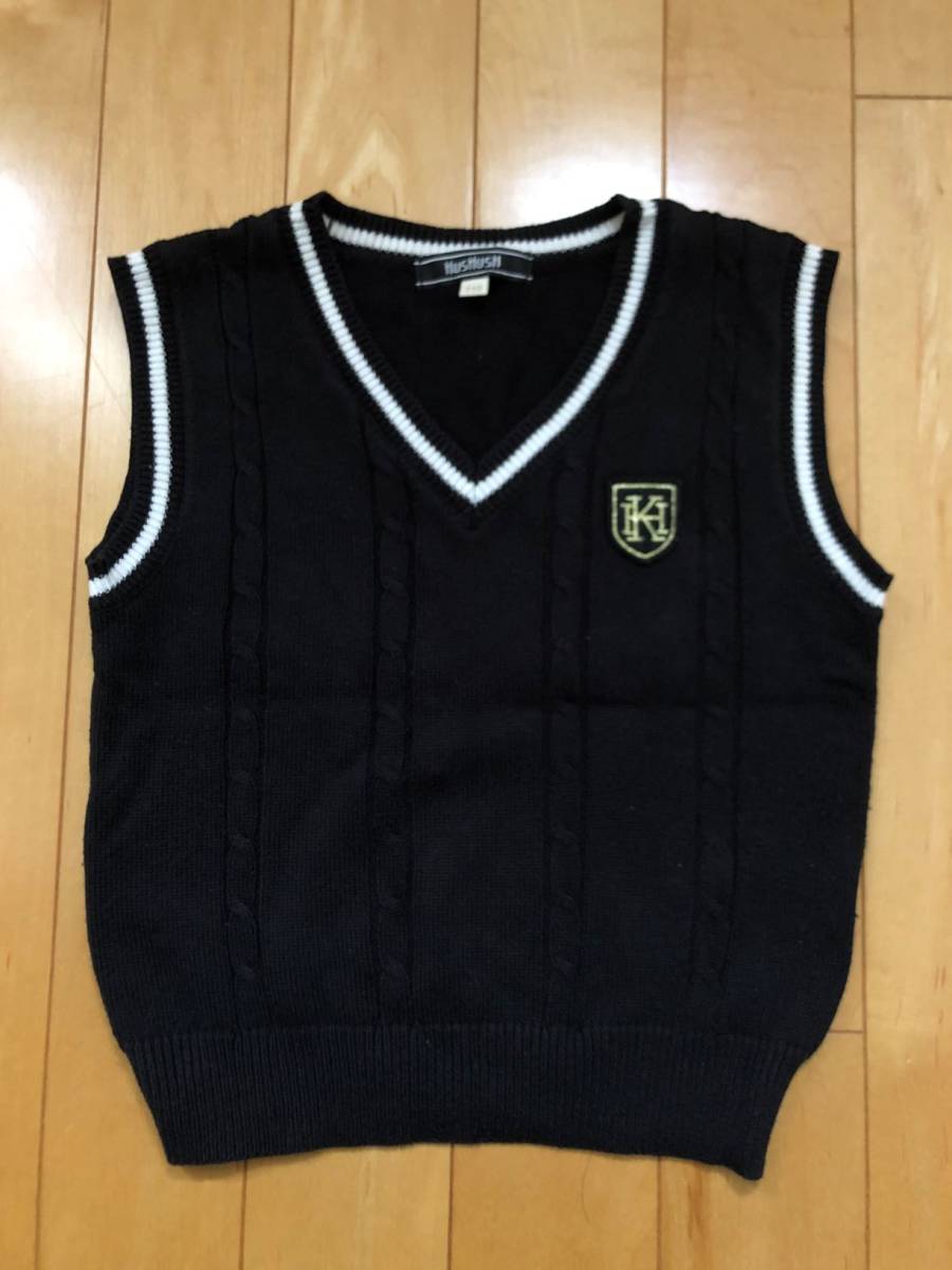 HusHusH ハッシュアッシュ 黒 ベスト 110 サイズ 未使用(110（105  