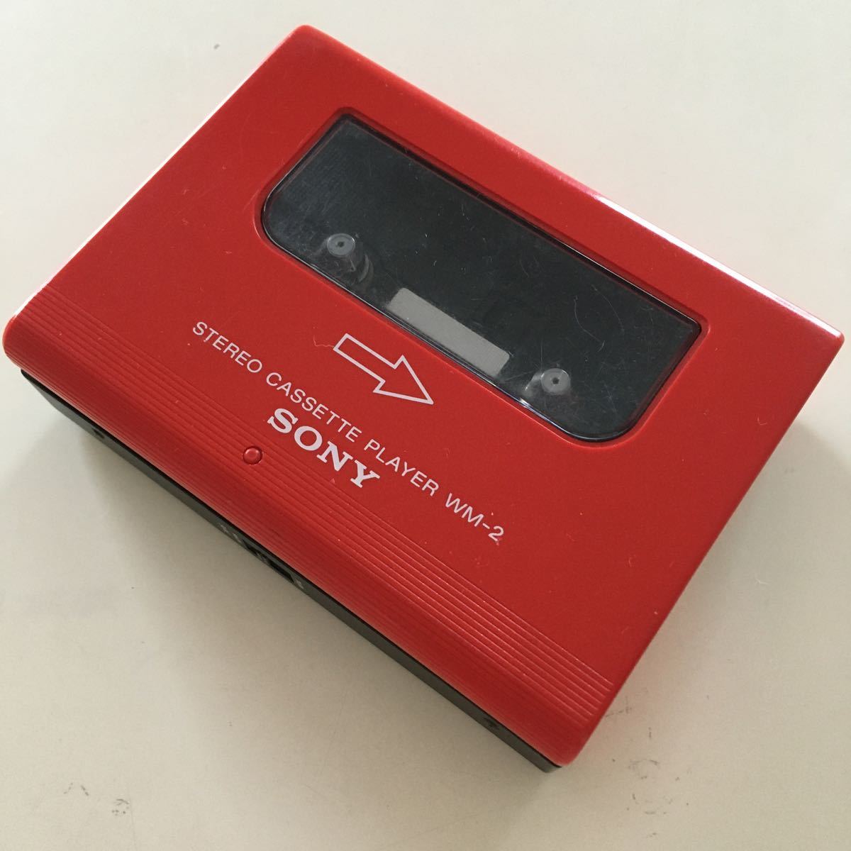 SONY WM-2 WALKMAN カセットウォークマン 赤 レッド ケース付 II 