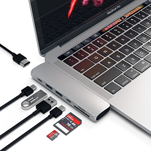 Satechi Type-C アルミニウム Proハブ シルバー / MacBook Pro MacBook Air対応 40Gbs Thunderbolt 3 4K HDMI Micro/SDカード USB 3.0 Satechi Type-C アルミニウム satechi (スペースグレイ メルカリ