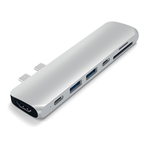 Satechi Type-C アルミニウム Proハブ シルバー / MacBook Pro MacBook Air対応 40Gbs Thunderbolt 3 4K HDMI Micro/SDカード USB 3.0 Satechi Type-C アルミニウム satechi (スペースグレイ メルカリ
