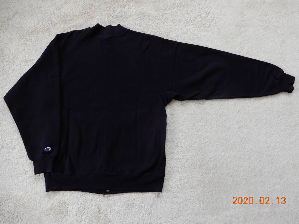 90s USA製 チャンピオン リバースウィーブ 黒 XL スウェット 刺繍タグ 