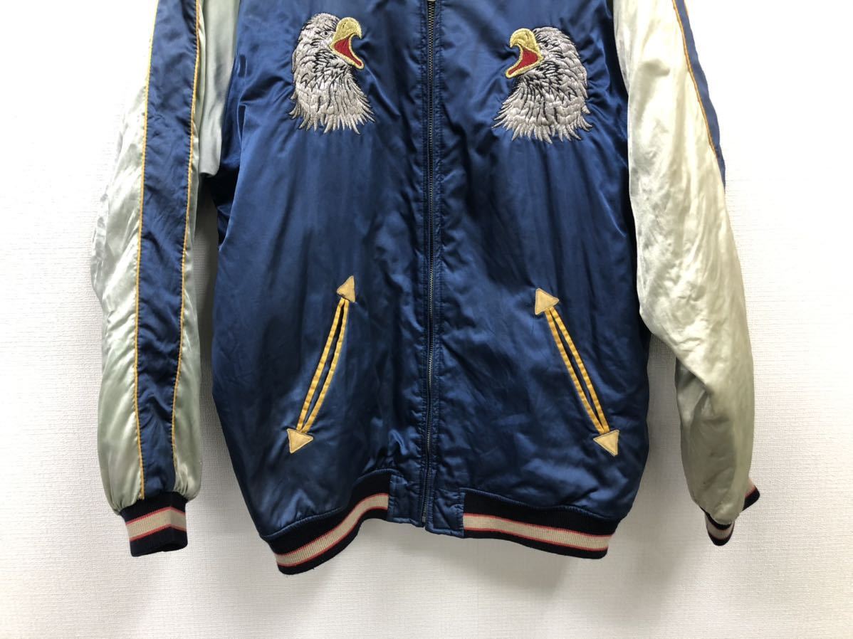 ム メンズ 80s 90s スカジャン Nothingness Original Fashion Lサイズ 鷲 龍 日本 スーベニア ジャケット ブルー ライトイエロー 和柄 Lサイズ 売買されたオークション情報 Yahooの商品情報をアーカイブ公開 オークファン Aucfan Com