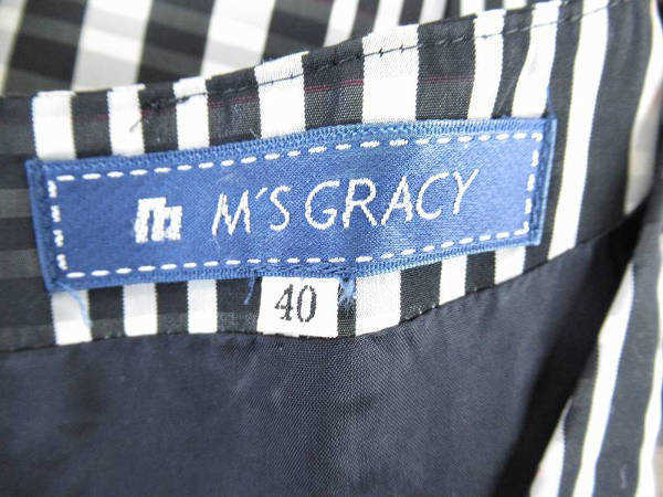 M'S エムズグレイシー GRACY セットアップ - | ワンピース msgracy トップス 花柄 日本製 0 Spring occasion オーガンジートップス×リブニットワンピースセットアップ[ru1096 長袖の通販