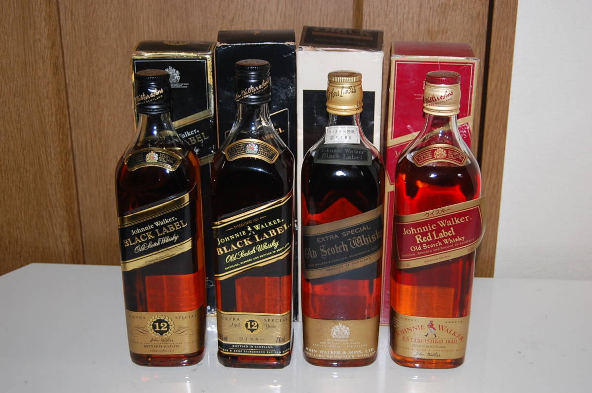 赤字超特価，最新作 未開栓 Johnnie Walker ジョニーウォーカー 12年 黒 赤 ブラック レッドラベル まとめて4本セット ウイスキー(スコッチ)｜売買されたオークション情報、yahooの商品情報をアーカイブ公開 - オーク スコッチ