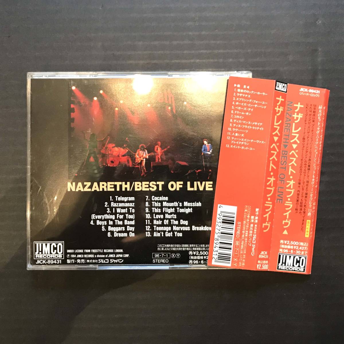 国内盤CD/帯付 Nazareth / Best Of Live JICK-89431 Hard Rock 