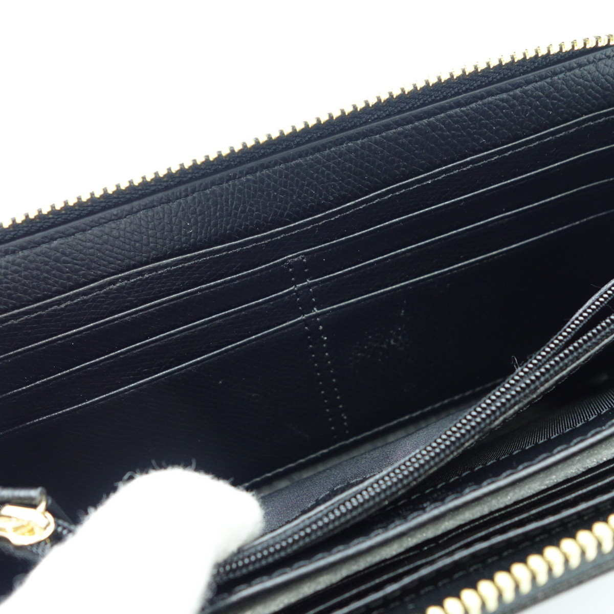 1円 未使用 COACH コーチ シグネチャー PVC×レザー ラウンドファスナー