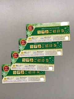 買い物三昧 高鷲スノーパーク & ダイナランド 共通 リフト招待券 4枚