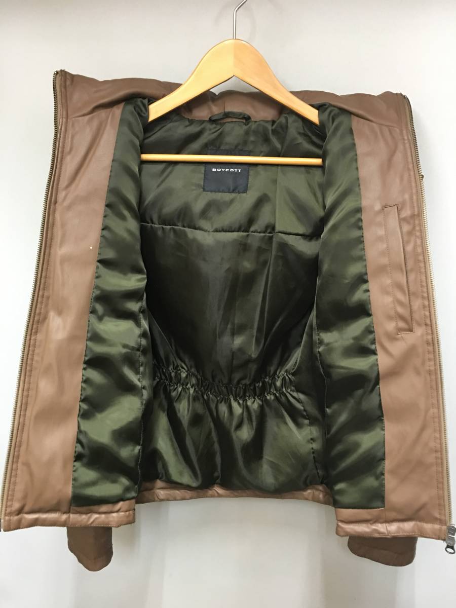Boycott レザー ダウンジャケット メンズ サイズ1 モカブラウン ダウン80 フード着脱可能 アウター ボイコット ジャンパー ブルゾン 売買されたオークション情報 Yahooの商品情報をアーカイブ公開 オークファン Aucfan Com