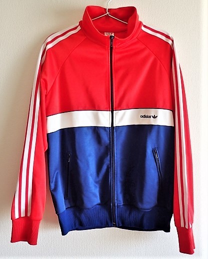 セール在庫限り 美品 アディダス adidas 西ドイツ製 ジャージ 光沢 赤